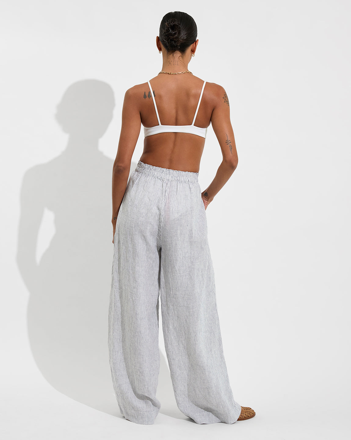 Coastal Pant - Coastal Stripe: Varsity / Coconut