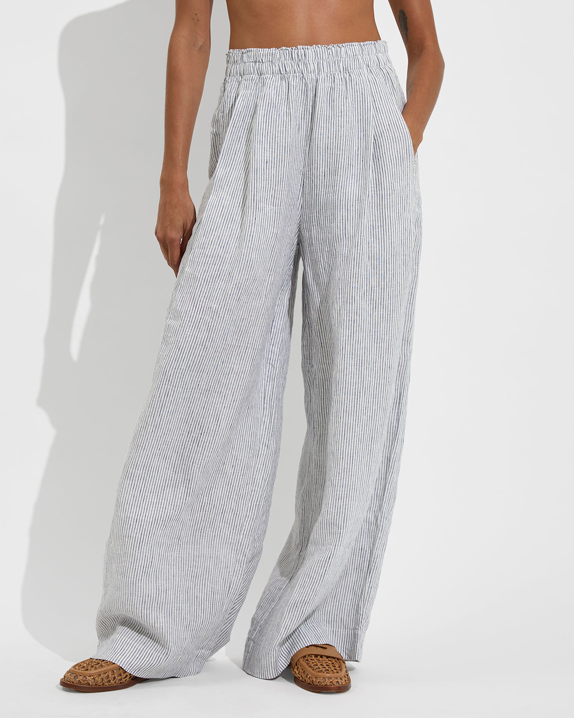 Coastal Pant - Coastal Stripe: Varsity / Coconut