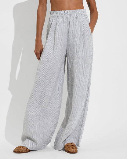 Coastal Pant - Coastal Stripe: Varsity / Coconut
