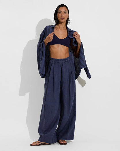 Coastal Pant - Lagoon Stripe: Varsity / Sprint