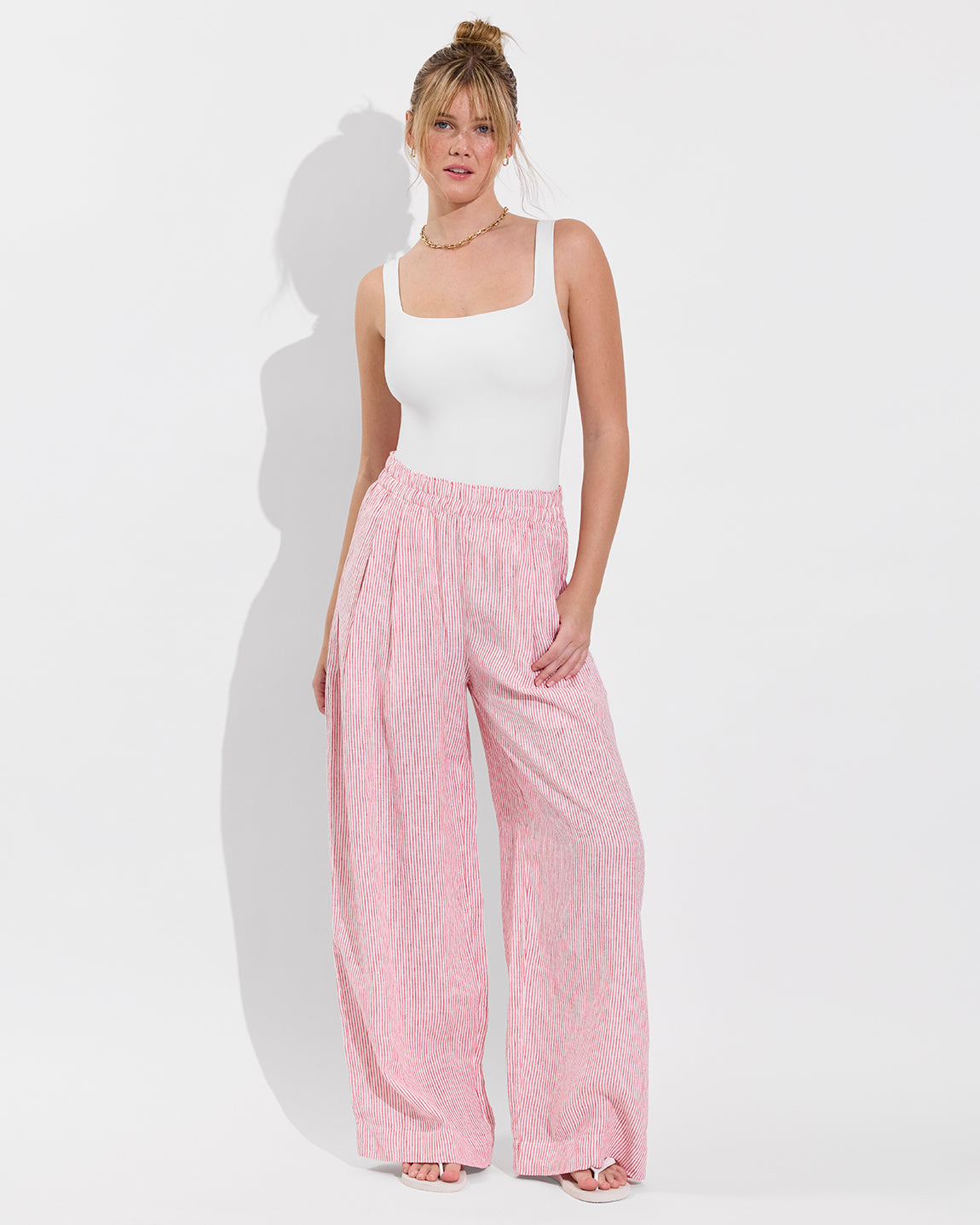 Coastal Pant - Coastal Stripe: Sweet Chili Heat / Coconut