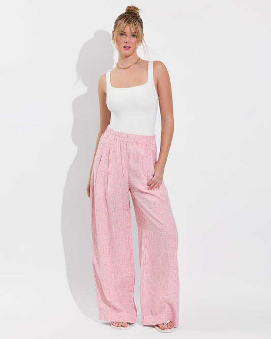 Coastal Pant - Coastal Stripe: Sweet Chili Heat / Coconut