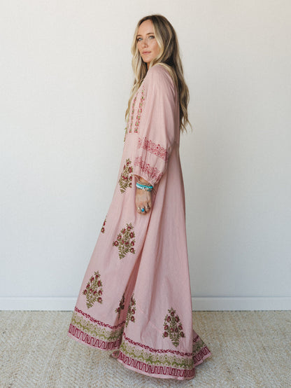 Bali Song Maxi Dress - Pink Multi