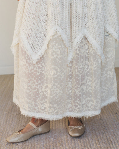 Spring And Lace Overall Dress - Blue