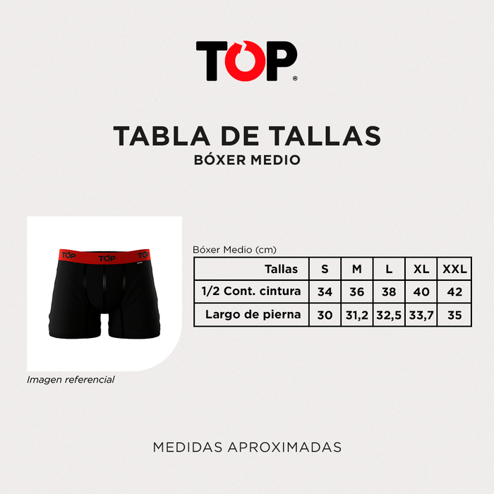 Bóxer Medio Algodón Pack 3 PK C16