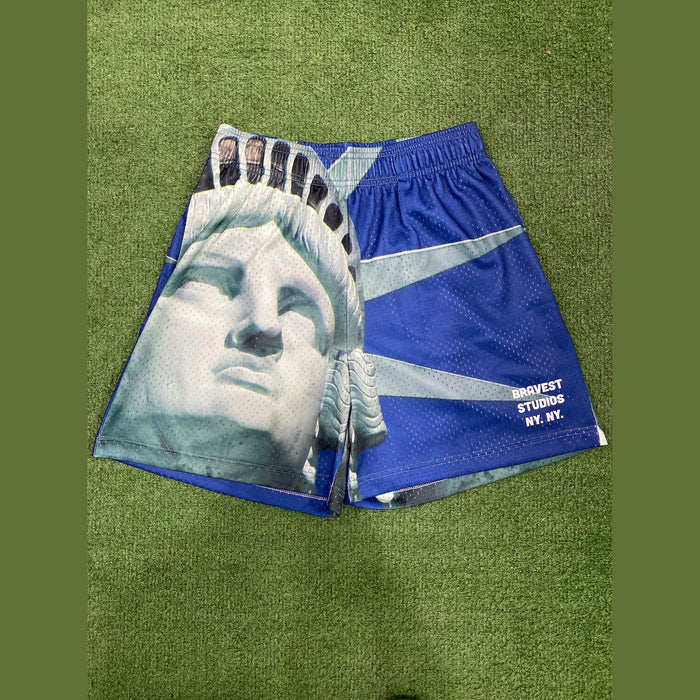 Bravest Studios Mega Liberty Shorts Blue, Shorts - Supra Sneakers