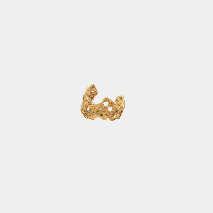 Loveness Lee Hatiora Cuff, Side, Gold Plated