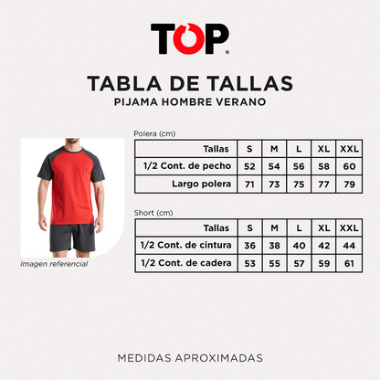 Pijama Verano Hombre Algodón C1