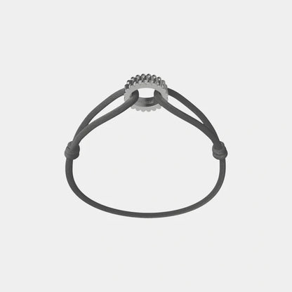 Wecord Regent Cord Bracelet, Dark Grey